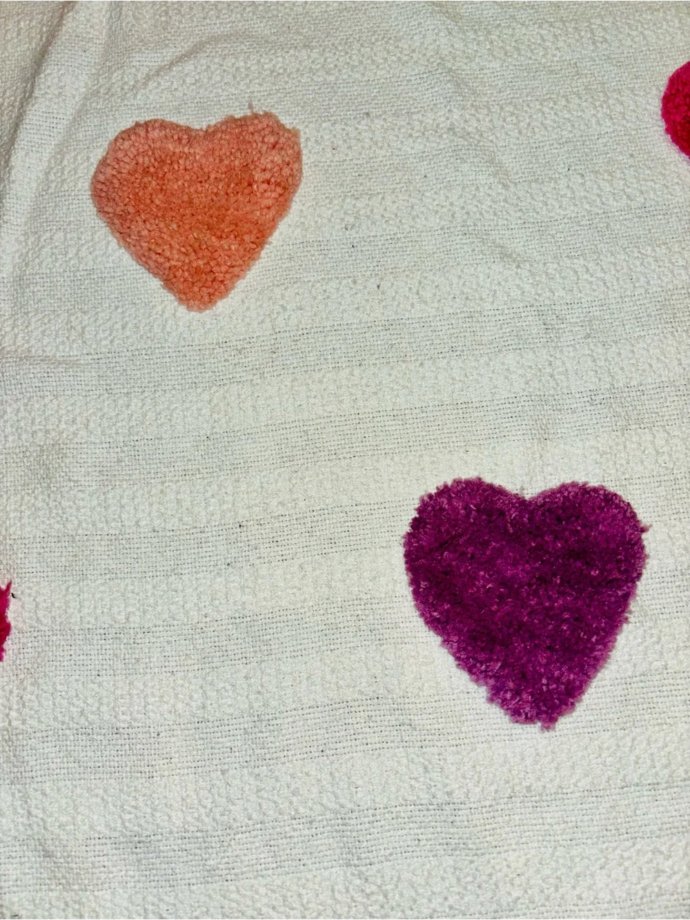 Cupcakes and Cashmere Heart Tufted Throw Blanket